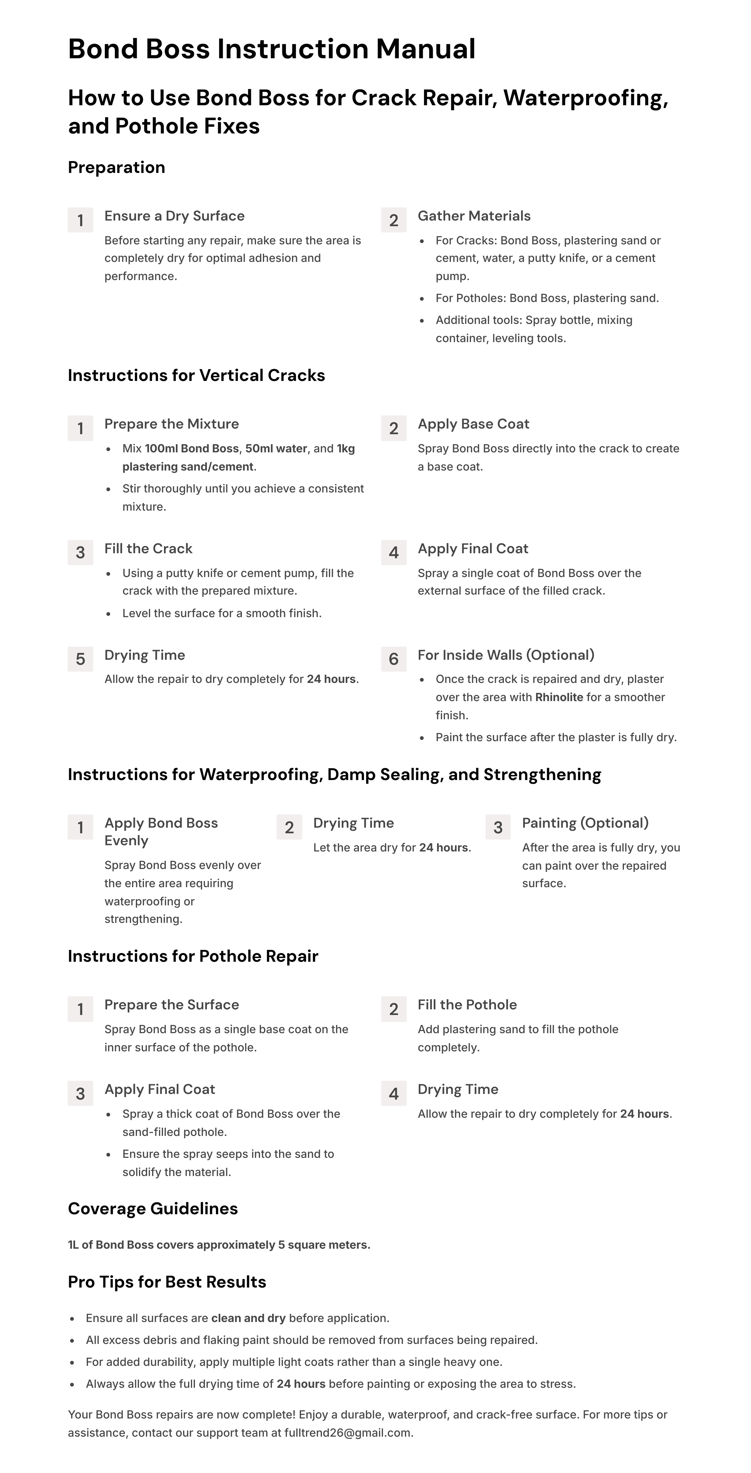 Bond Boss™ Wall Protection Spray