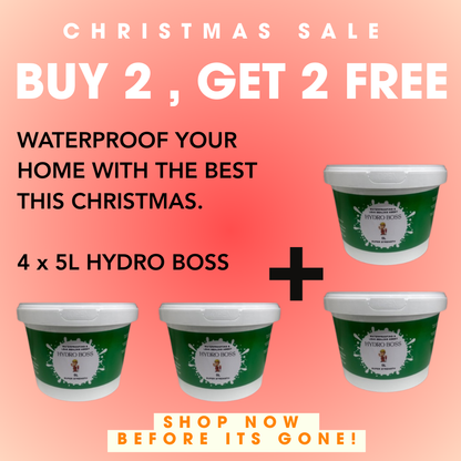 HydroBoss™ – Waterproofing Sealing Agent  ( 2x5L + 2X5L FREE )