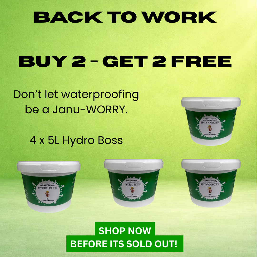 HydroBoss™ – Waterproofing Sealing Agent  ( 2x5L + 2X5L FREE )